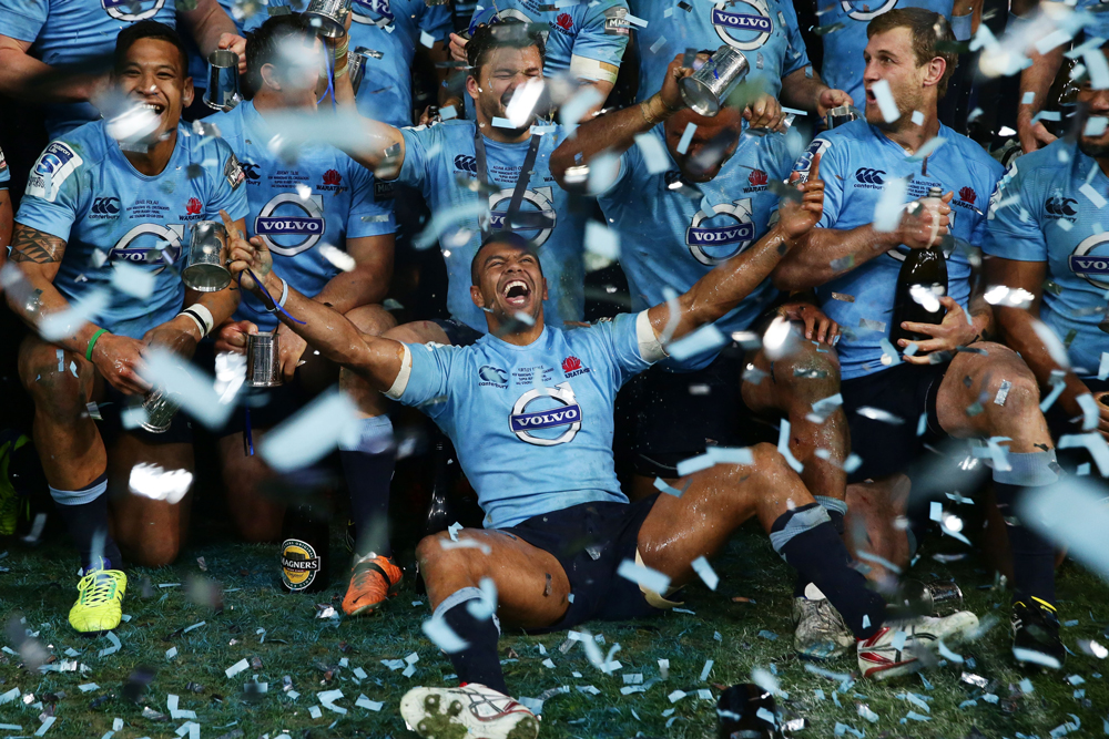 Kurtley Beale when the Waratahs won the 2014 Super Rugby title. Photo: Getty Images